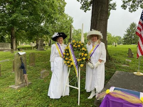 Janie Bitner and Wanda Taylor at Wreath Laying Ceremoney
