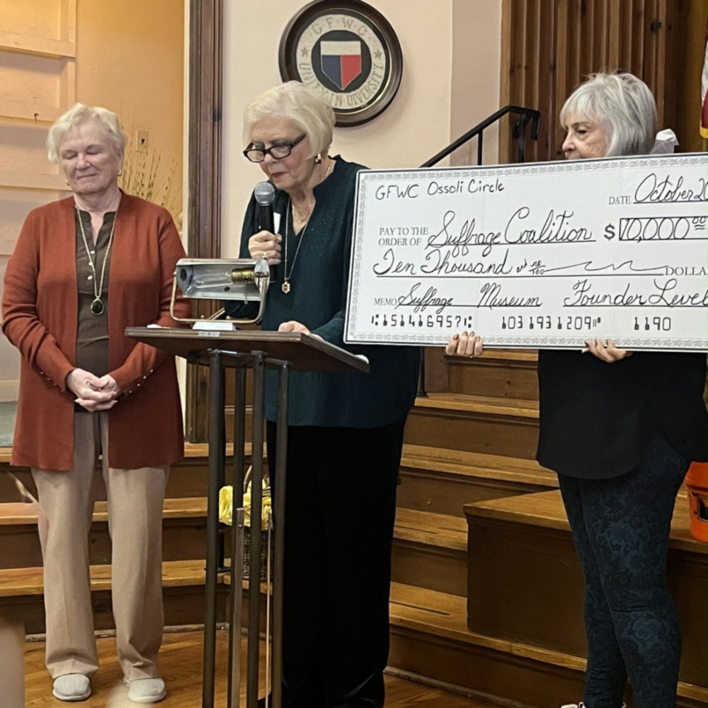 Read more about the article GFWC Ossoli Circle Makes Donation to Suffrage Museum